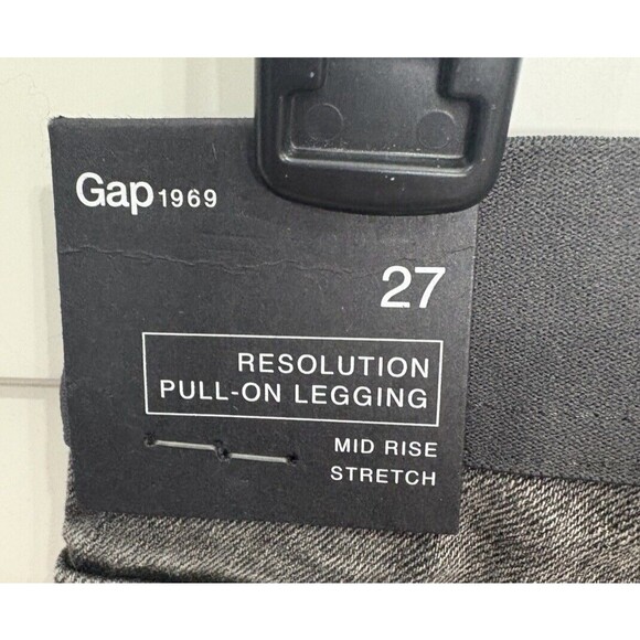 GAP Resolution‎ Pull On Leggings Moto Black Size 27 - Picture 5 of 5